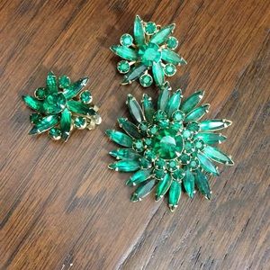 Vintage Earrings and Brooch
